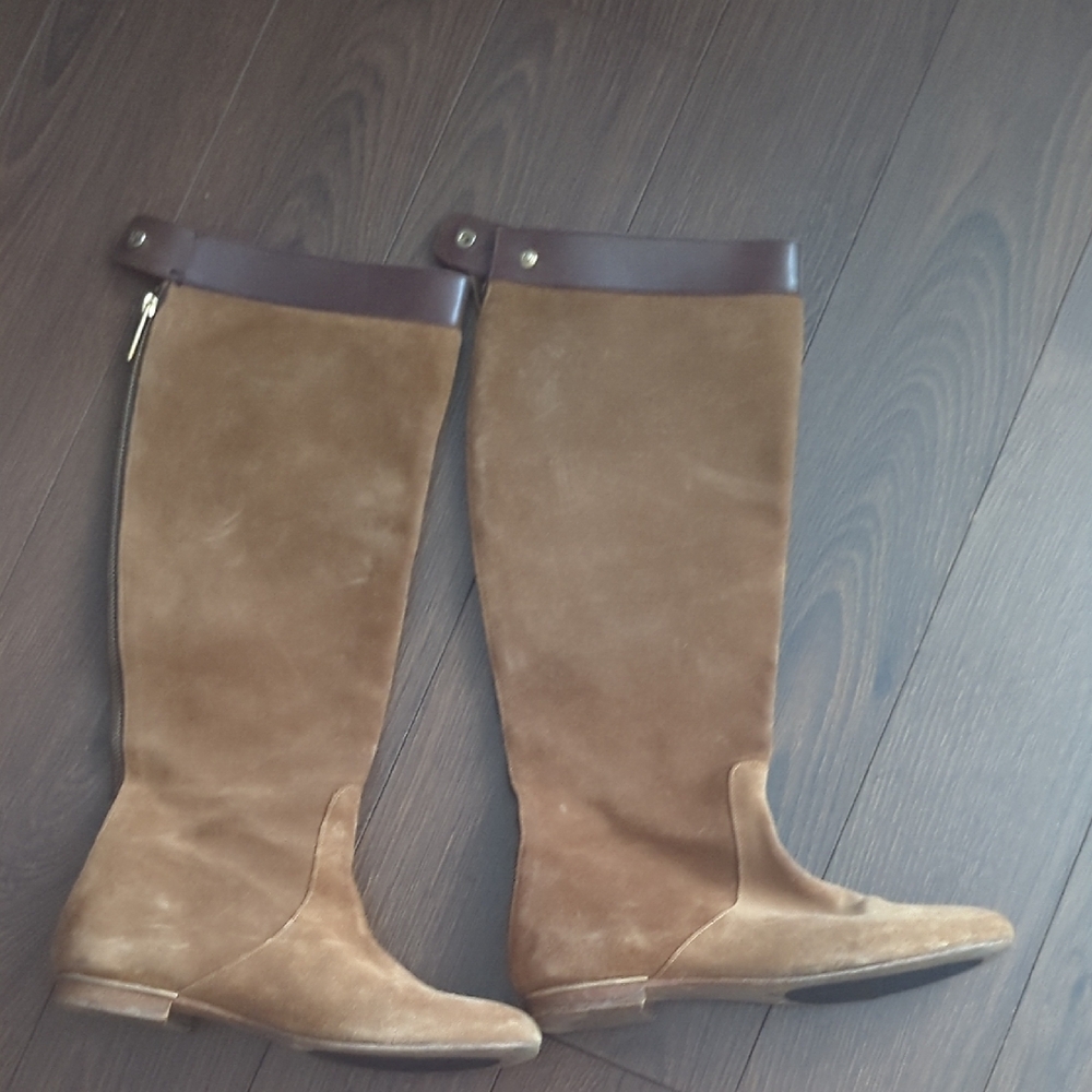 Caroline Herrera Suede Leather Riding Boots - Picture 3 of 16